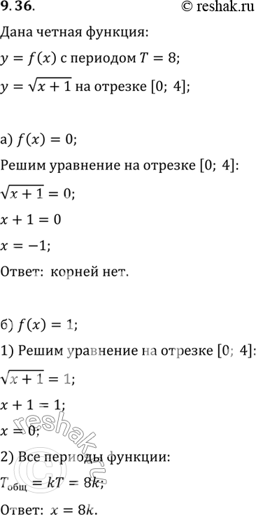 Изображение Упр.9.36 ГДЗ Мордковича 10 класс профильный уровень