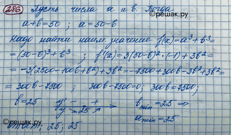 Изображение Упр.286 ГДЗ Колягин Ткачёва 11 класс
